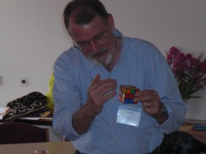 John Gaventa with rubiks cube